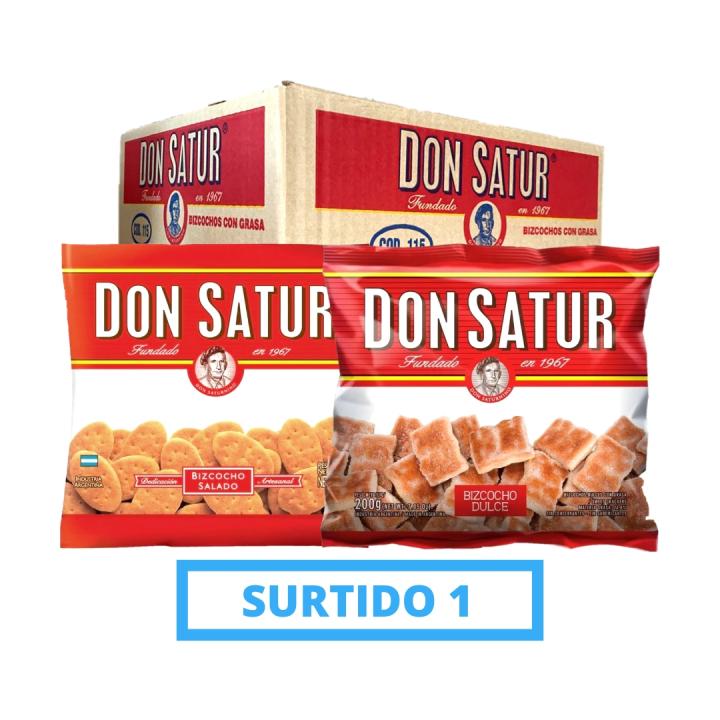Galletitas DON SATUR Surtido 1 (15 Grasa   15 Agridulce)